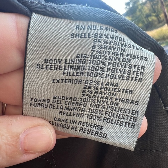 Levi's Men's XL Brown/Green Wool Dble-Breasted Wool-Blend Peacoat w/ Puffer Bib - Picture 7 of 7